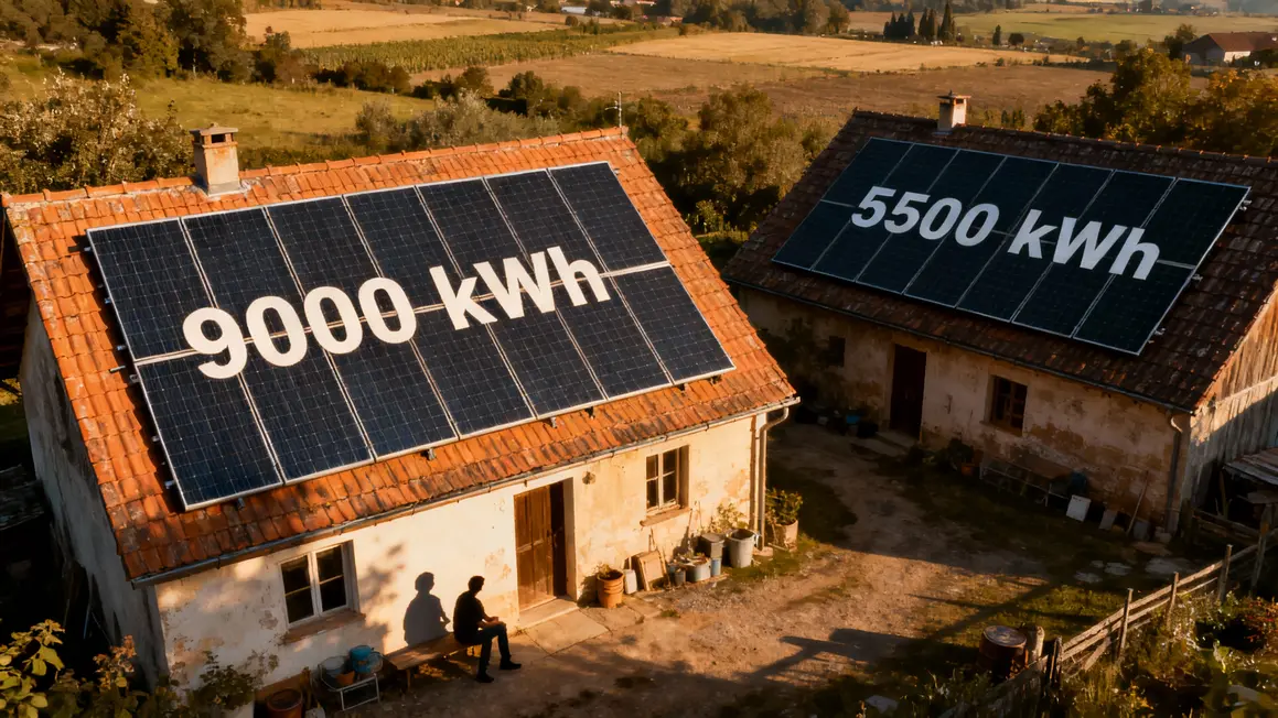 Graphique kWh panneaux solaires calculs solaires