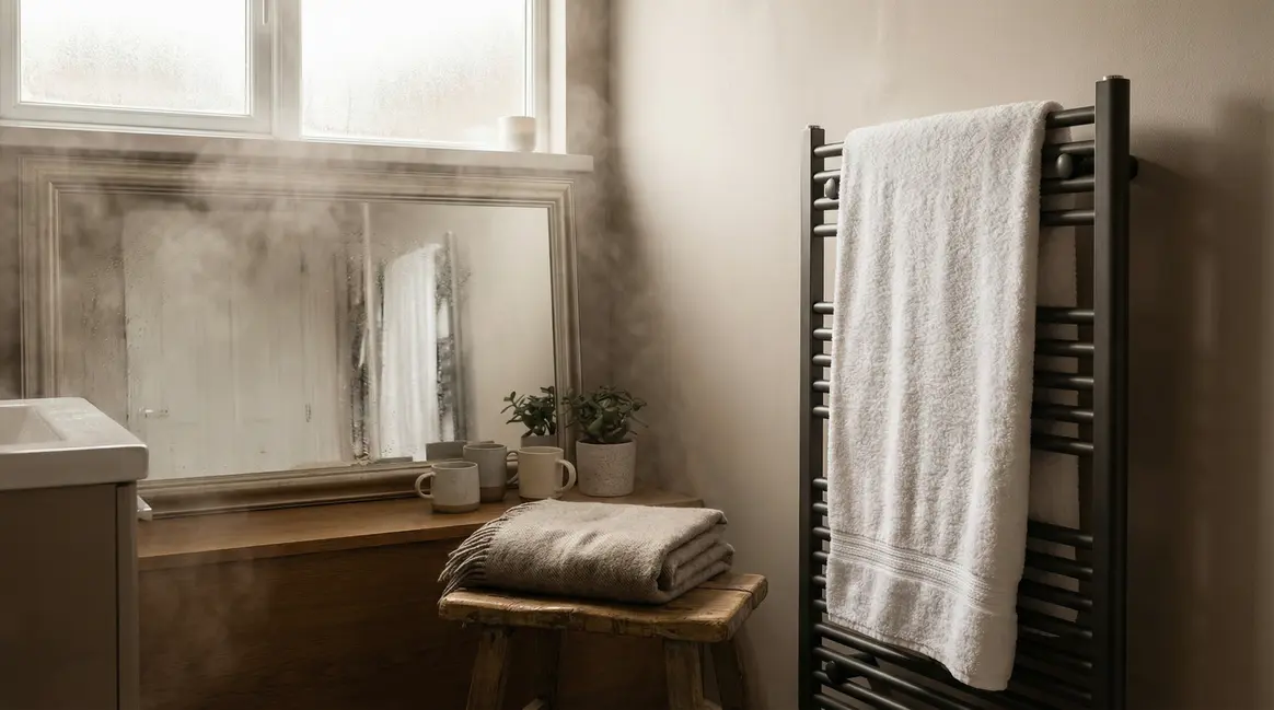 chauffe serviettes moderne ambiance chaude hiver