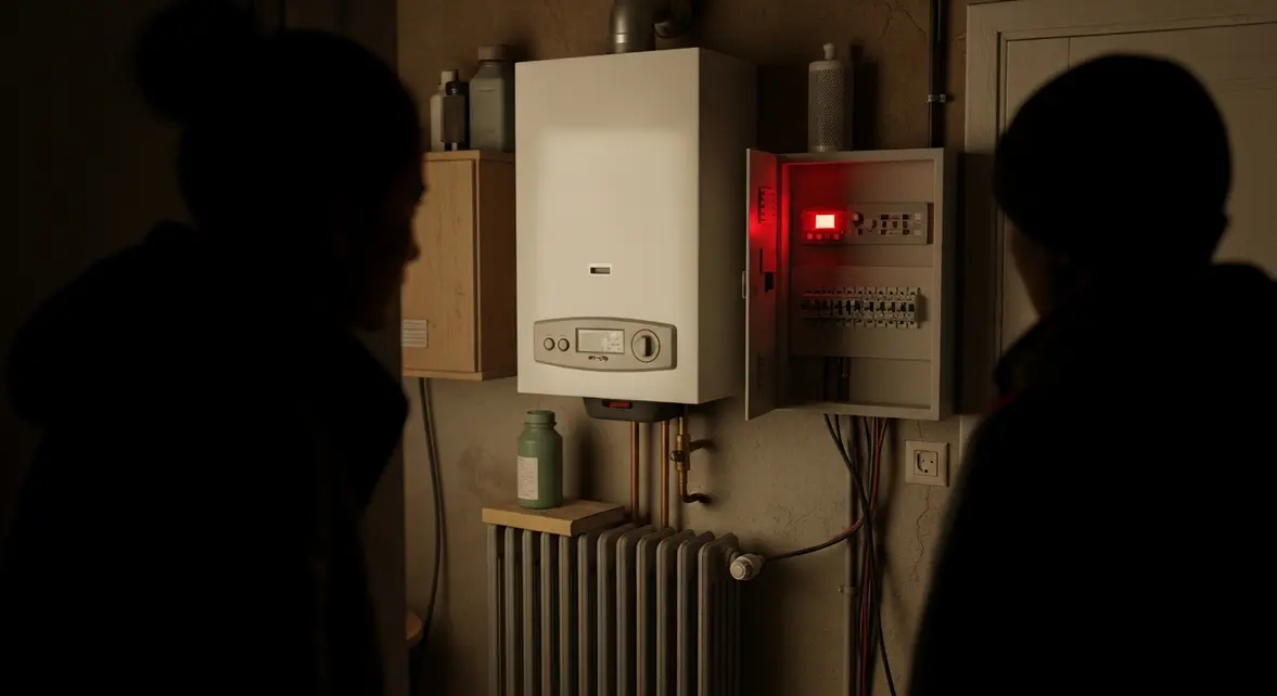 délesteur voyant rouge chauffage coupé maison