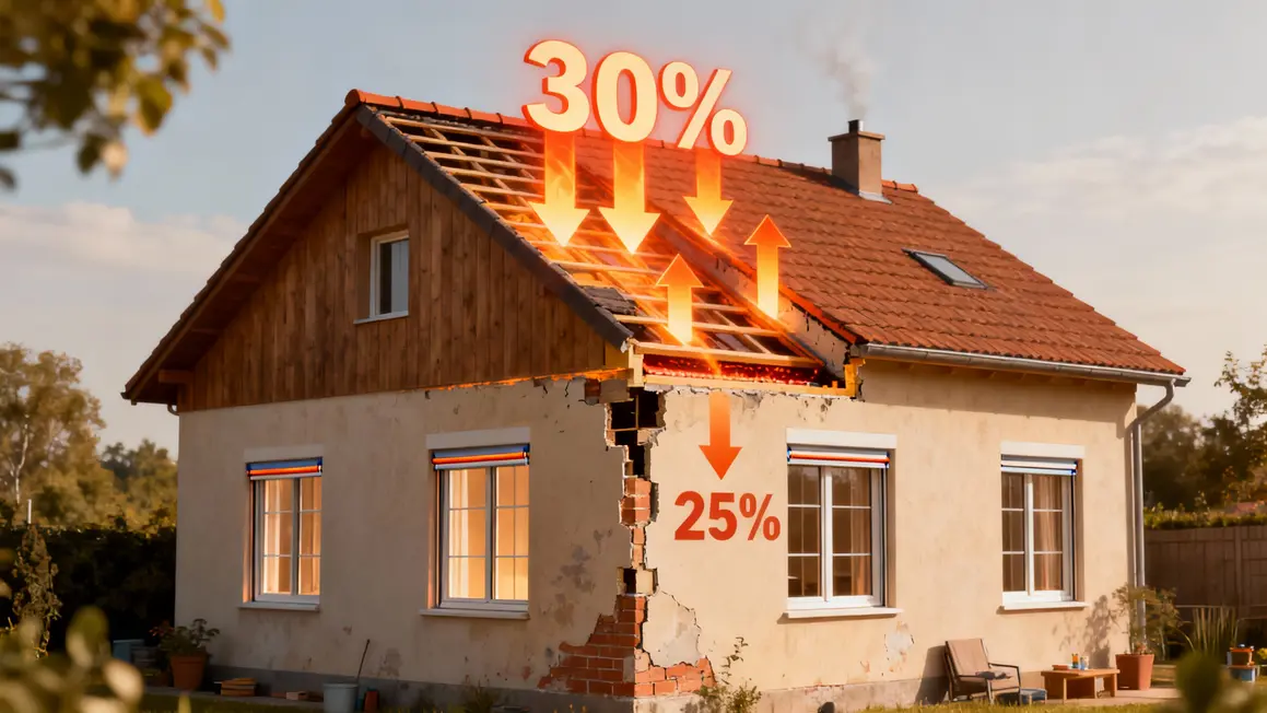 Pertes chaleur maison isolation économies chauffage
