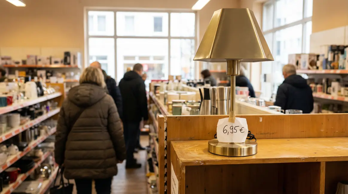 Lampe design Action dorée prix discount 6,95 euros