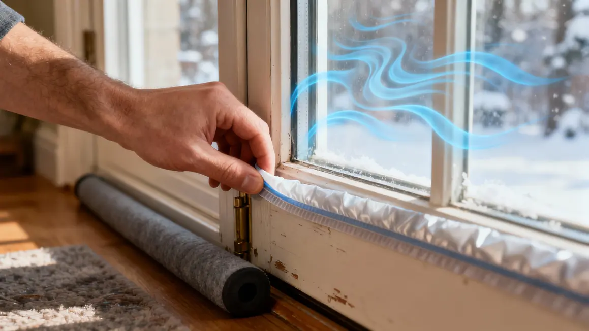 Installation joint isolant fenêtre pour économie chauffage