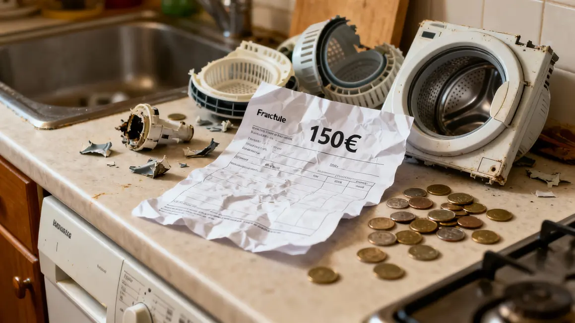 facture élevée et pièces abîmées lave-linge budget modeste