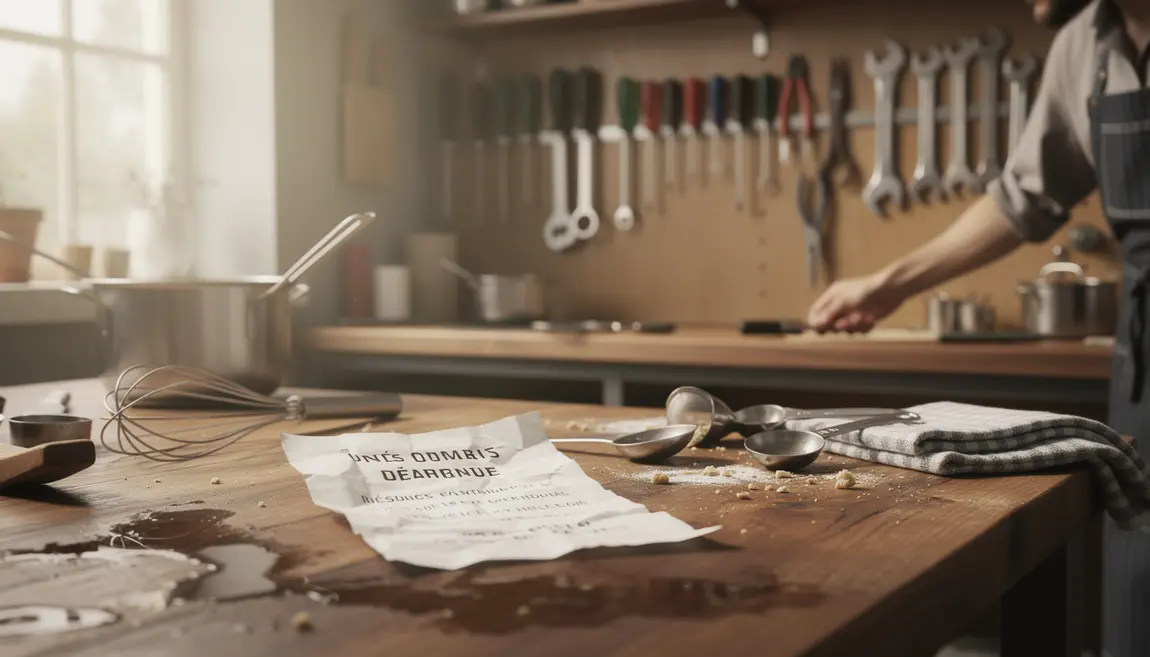 Cuisine moderne avec panneau mural atelier et outils ranges