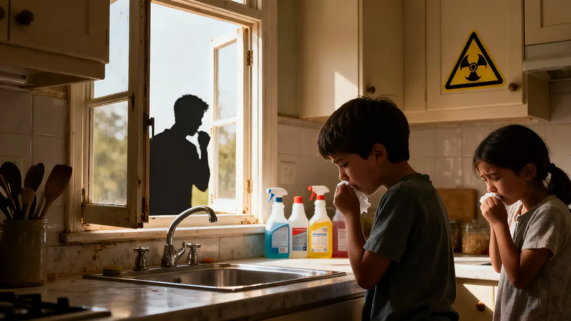 enfants toux danger produits menagers cuisine
