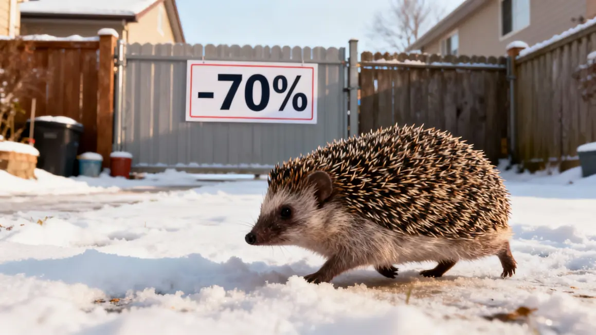 herisson quartier neige cloture rigide chute population
