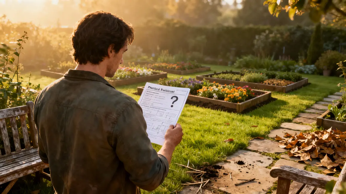 Lecture fiche pratique dans jardin entretenu