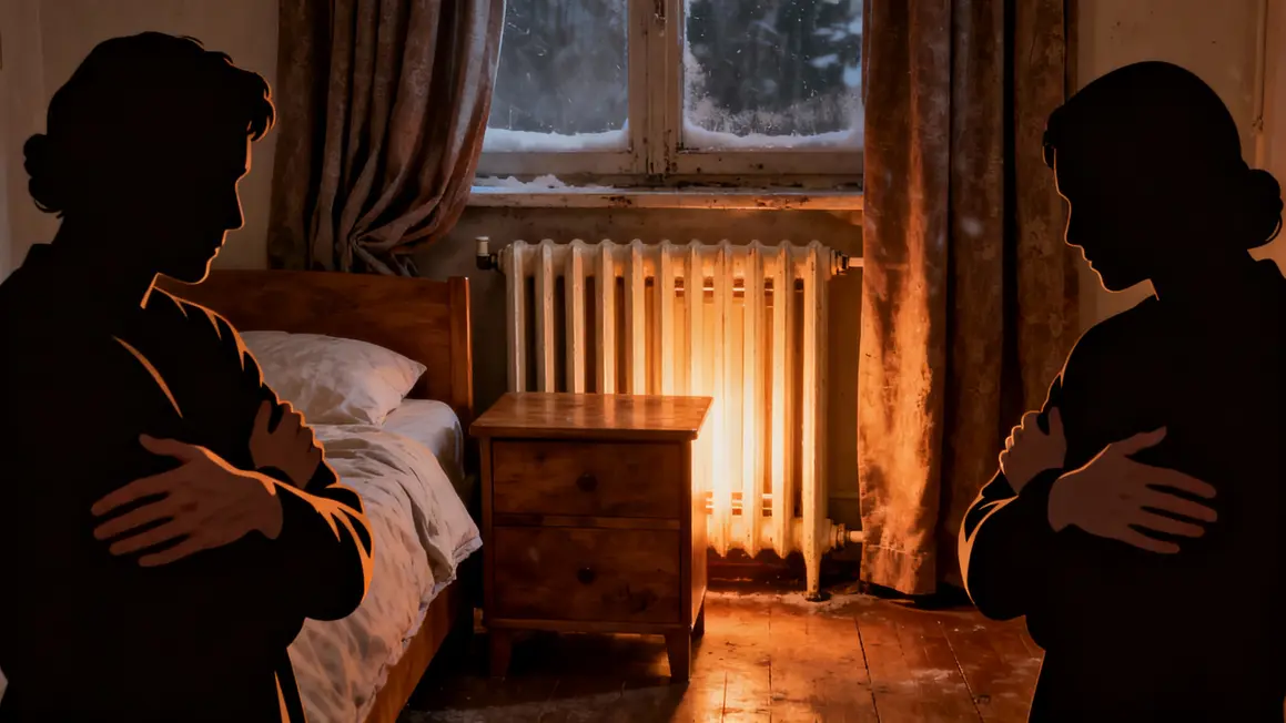 Chambre froid radiateur allumé meubles devant