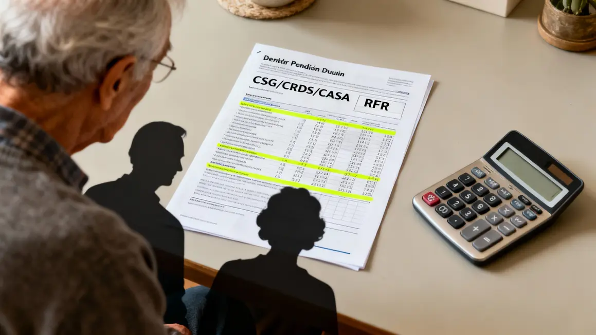 bulletin pension retraite surlignee csg crds