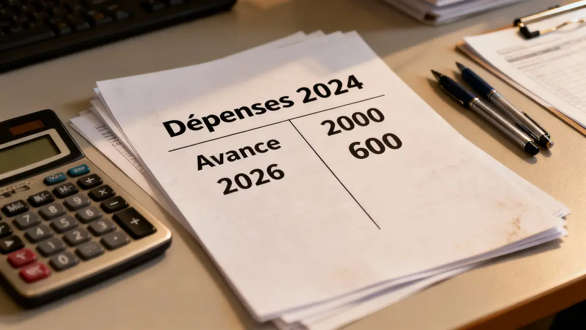 Tableau calcul avance CREDIMPOT dépenses crédit d'impôt