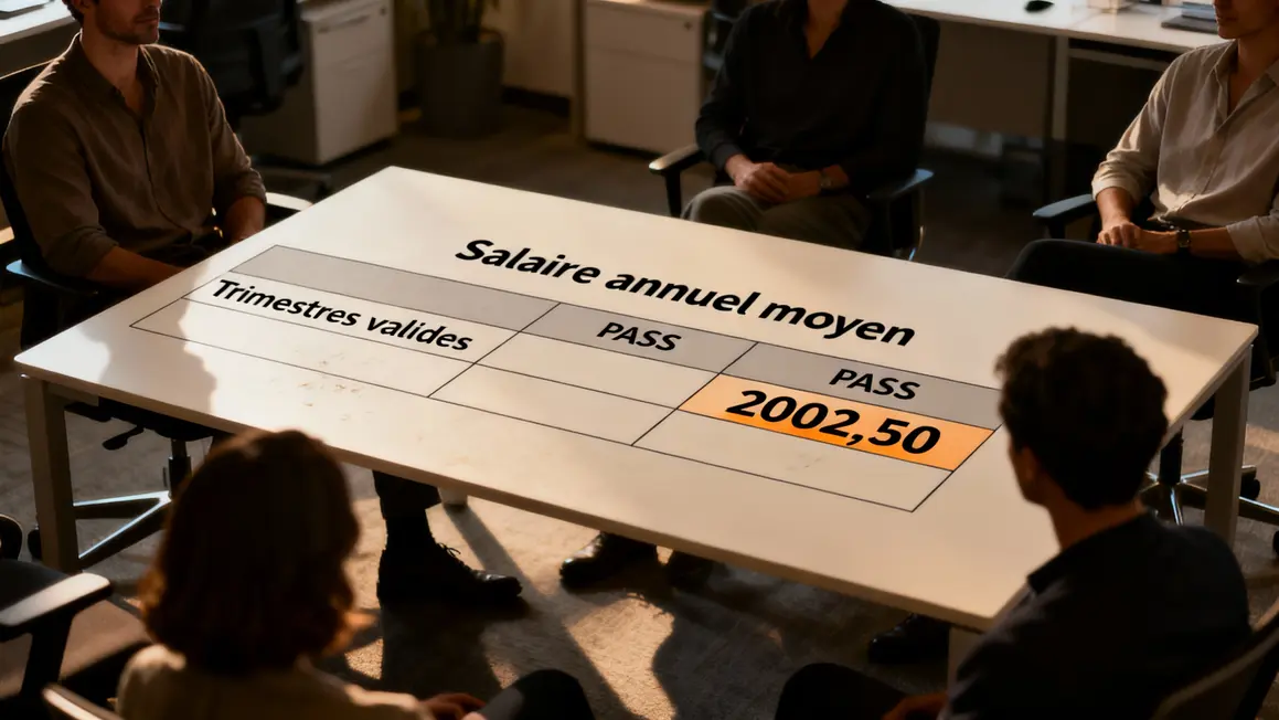 Tableau salaire moyen PASS et plafond 2002,50 € retraite