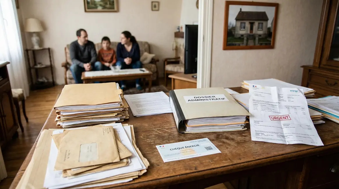 Famille avec dossier administratif facture chèque énergie