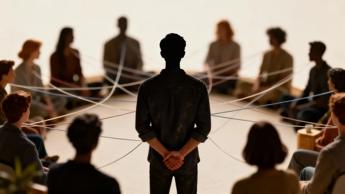 silhouette mains dans le dos cercle communication non verbale