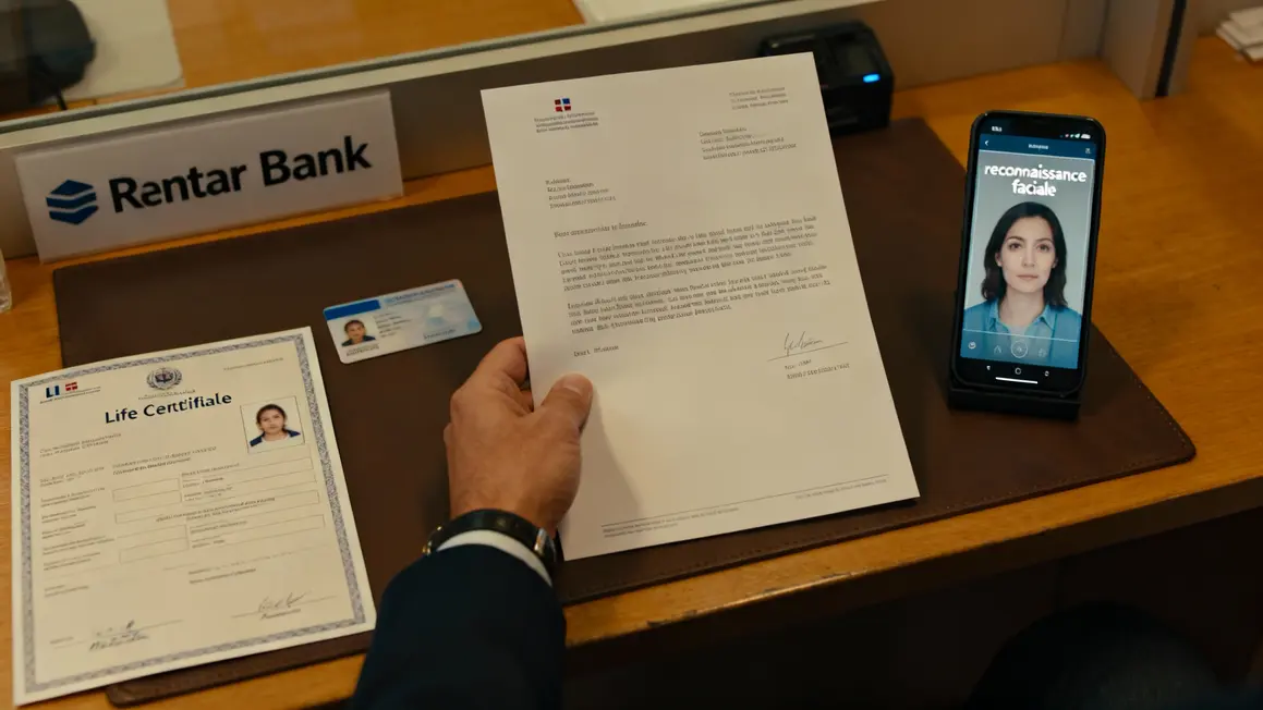 Convocation bancaire certificat vie smartphone