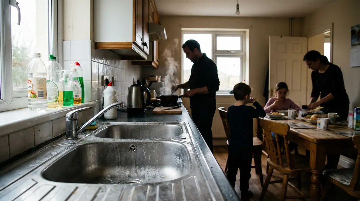 cuisine familiale inox terne traces eau produits