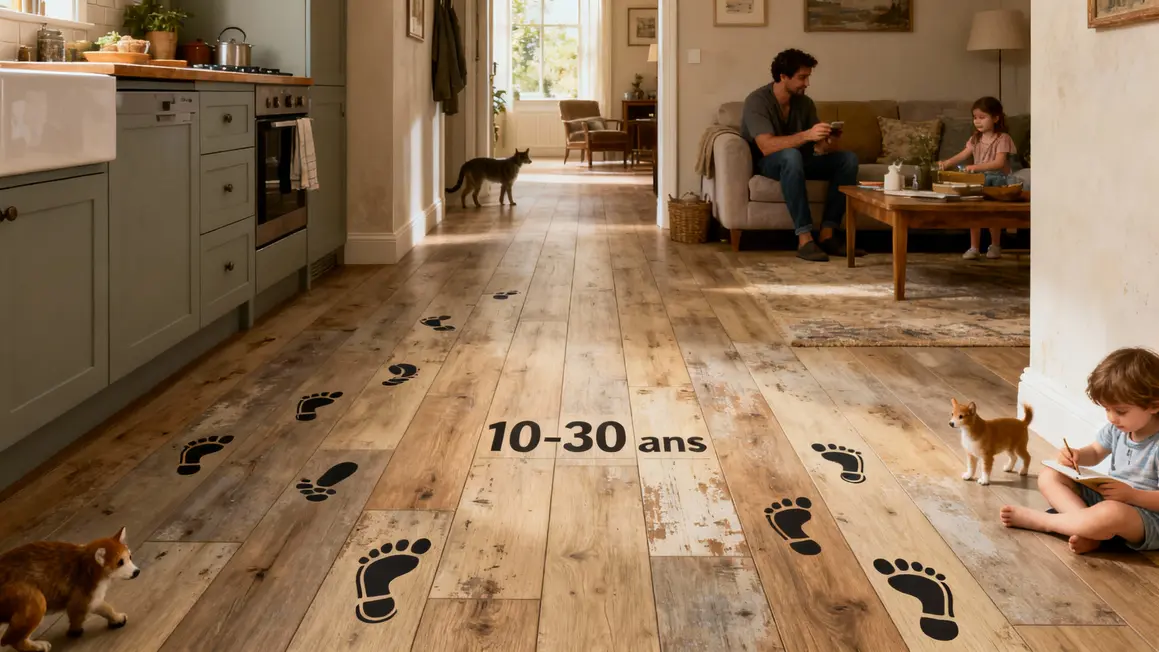 Comparaison sols lames PVC différentes pièces durée vie