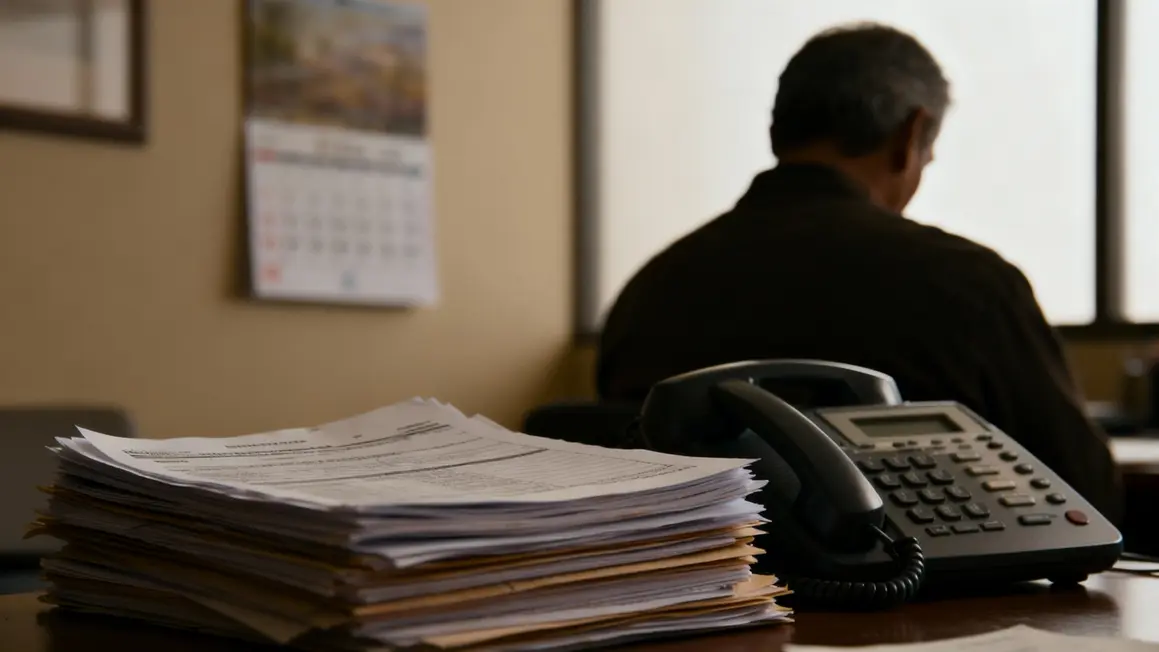 retraité bureau documents solitude attente