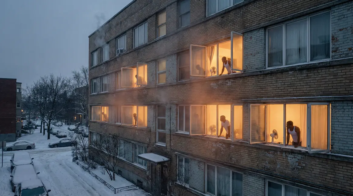 immeuble collectif hiver chaleur excessive locataires fenêtres ouvertes