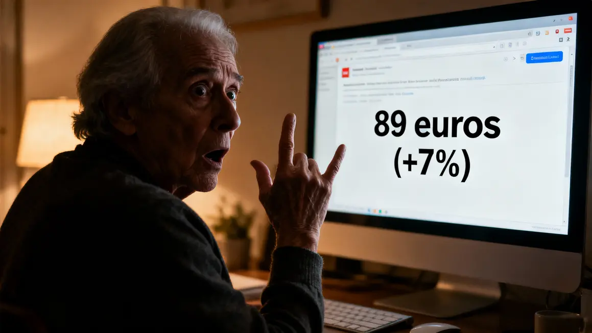Montant mutuelle 89 euros affiche sur email