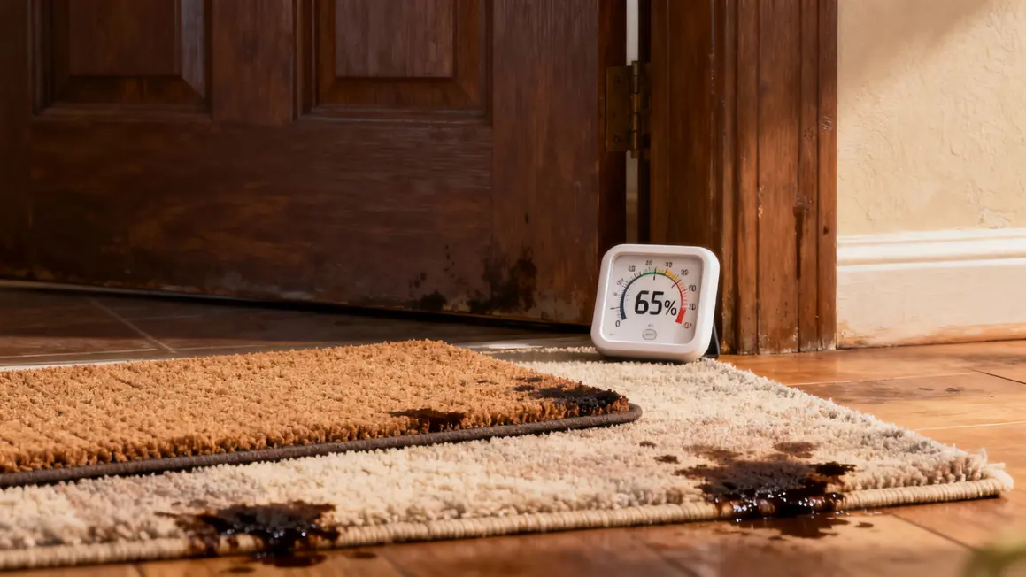 Paillasson tapis tache humidité moisissure