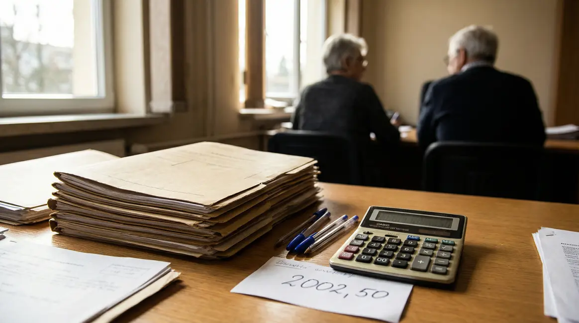 Dossiers administratifs et chiffre 2002,50 € retraite avec seniors