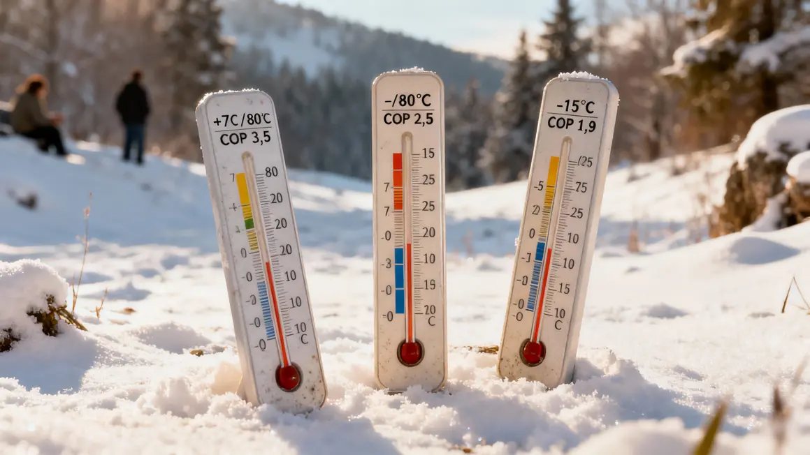 COP pompe à chaleur haute température en hiver