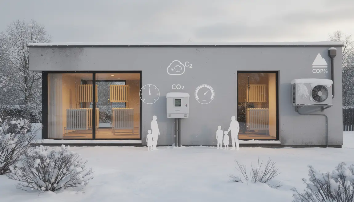 Pompe a chaleur et radiateurs electriques comparatif maison hiver