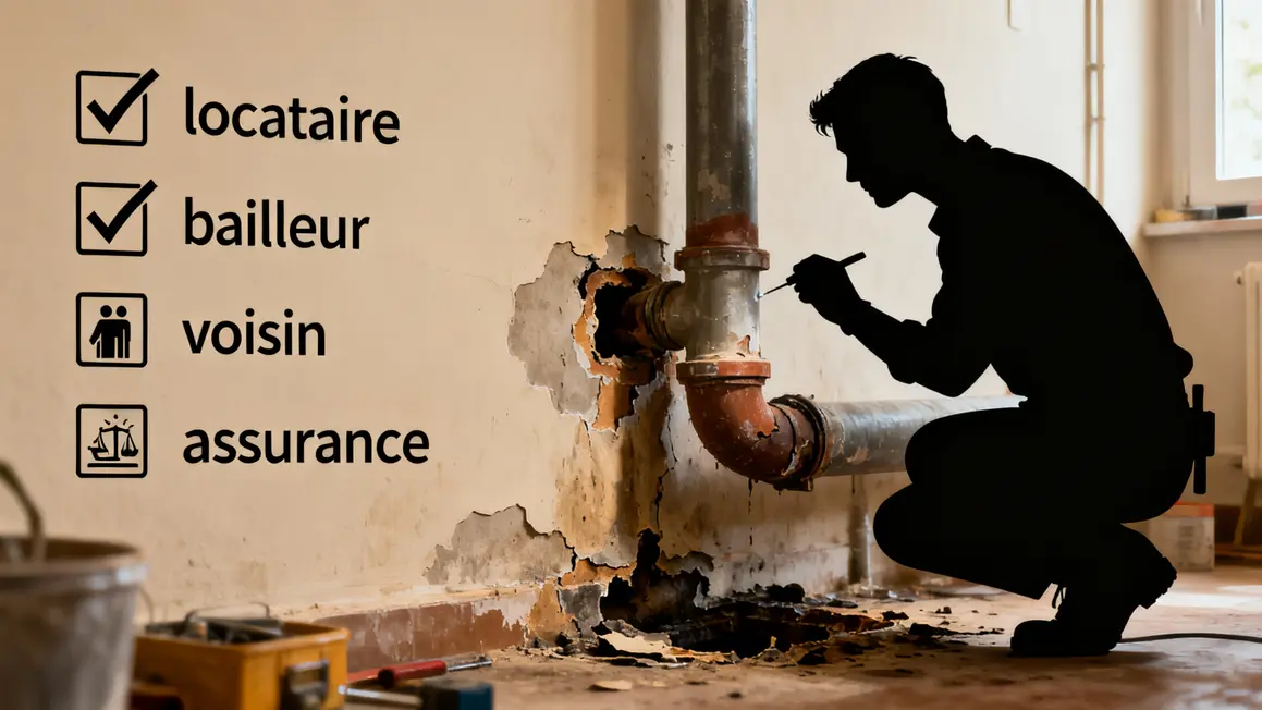 tableau responsabilité dégât des eaux locataire bailleur expert