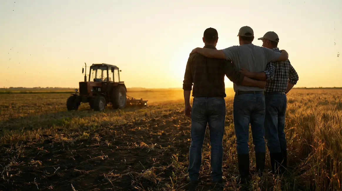 Champ agricole coucher soleil réforme retraite 2026