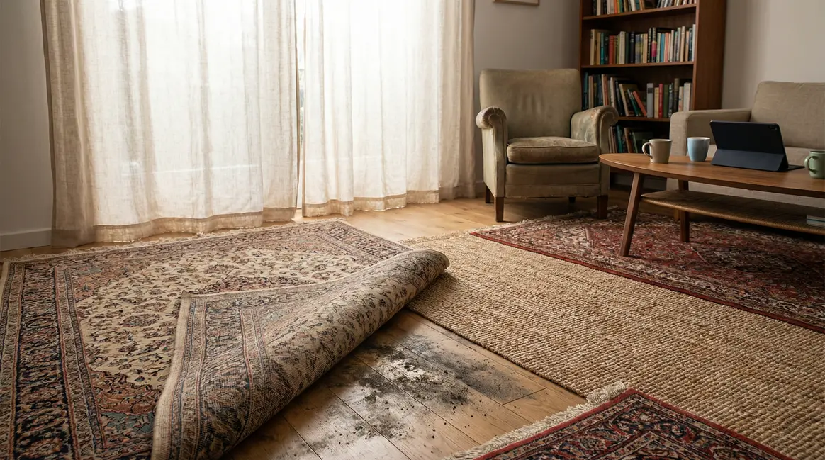 Tapis moisissure poussière air intérieur