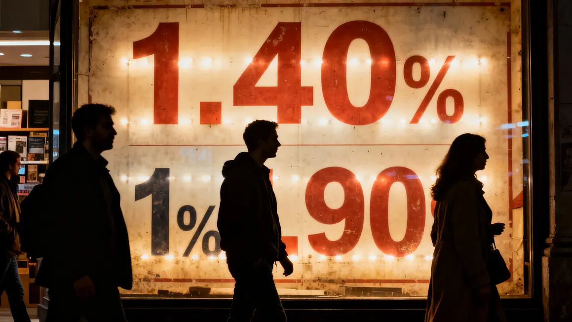 Affiche taux Livret A 1.40 baisse