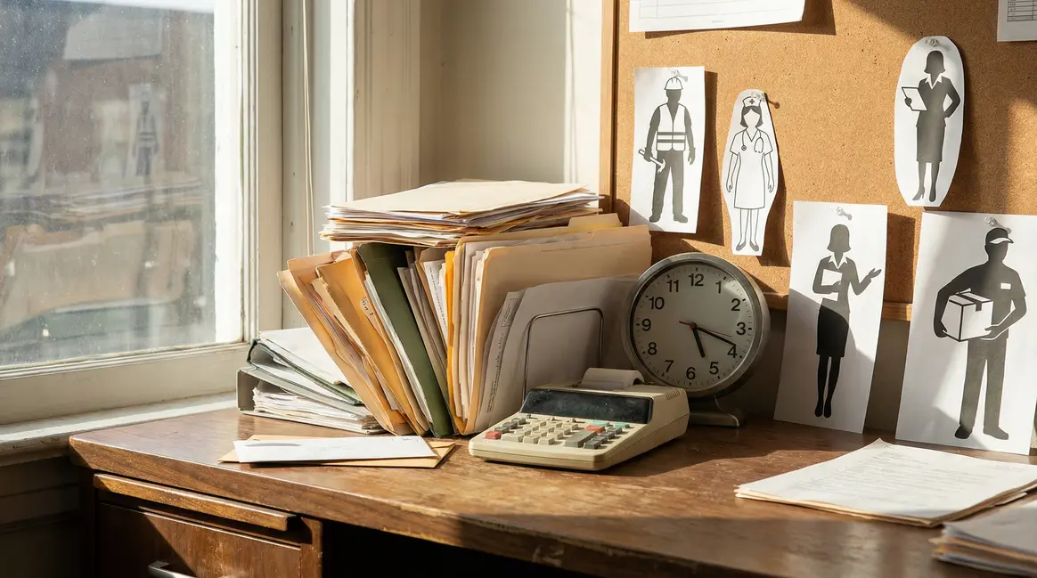 Validation trimestre retraite avec documents et travailleurs