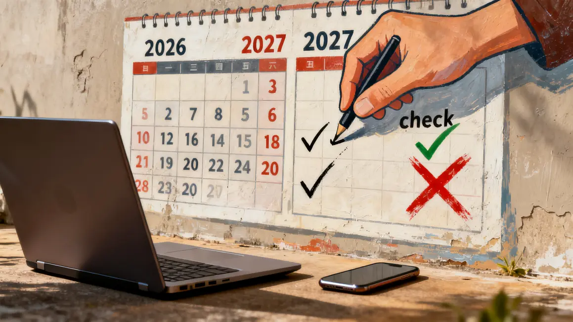 Calendrier mural affiche suppression du chèque impôt, bascule paiement en ligne