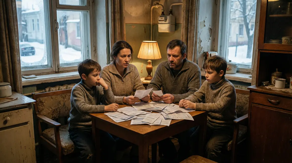 Famille préoccupée hausse facture gaz prix fixe