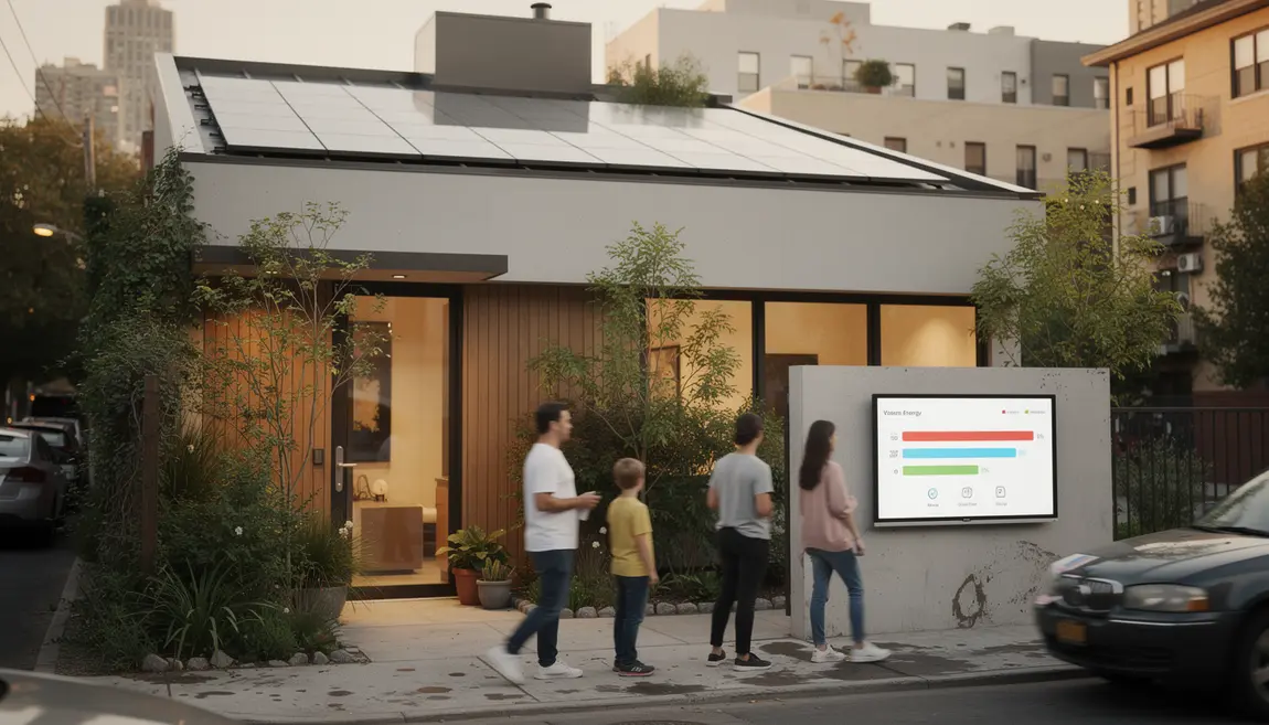 Maison économe rénovée MaPrimeRénov avec panneaux solaires