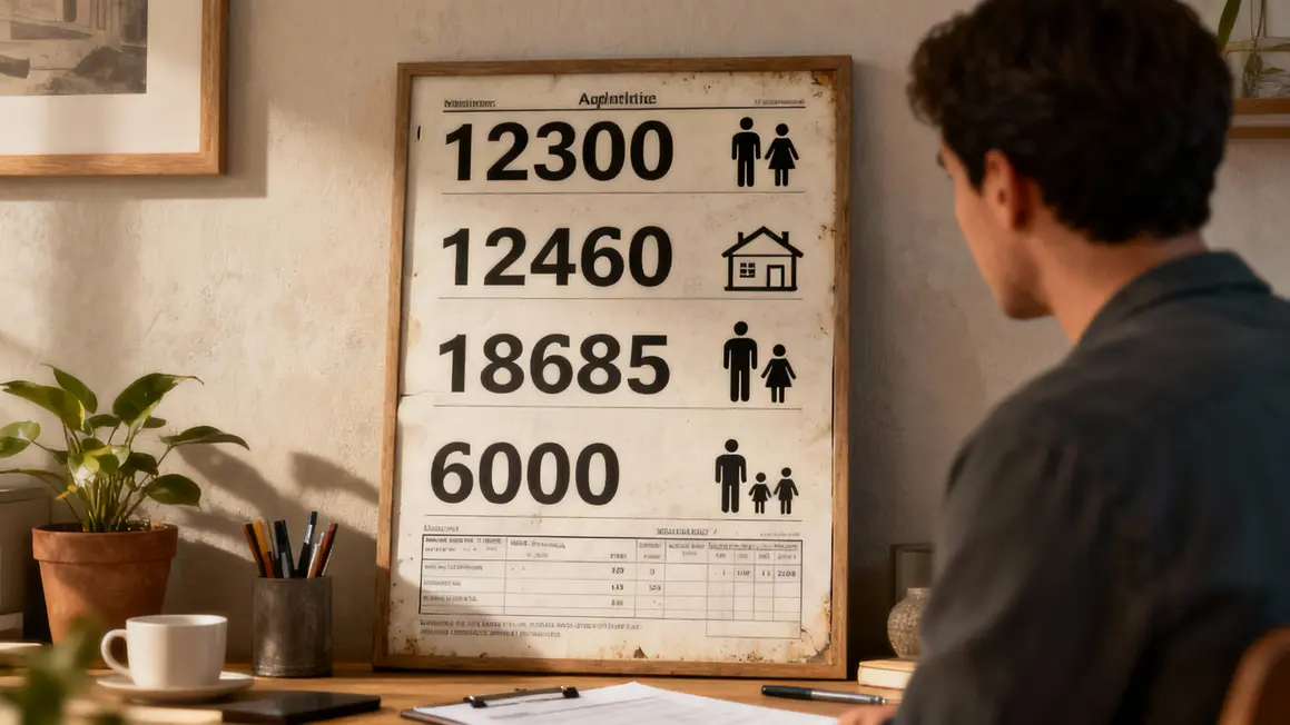 Tableau chiffres plafond AAH 2026 avec icônes foyer