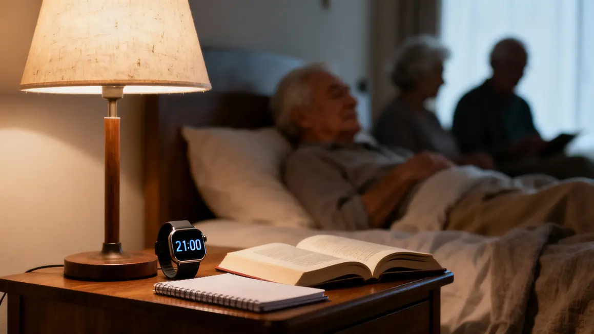 chevet seniors livre carnet lumière apaisante