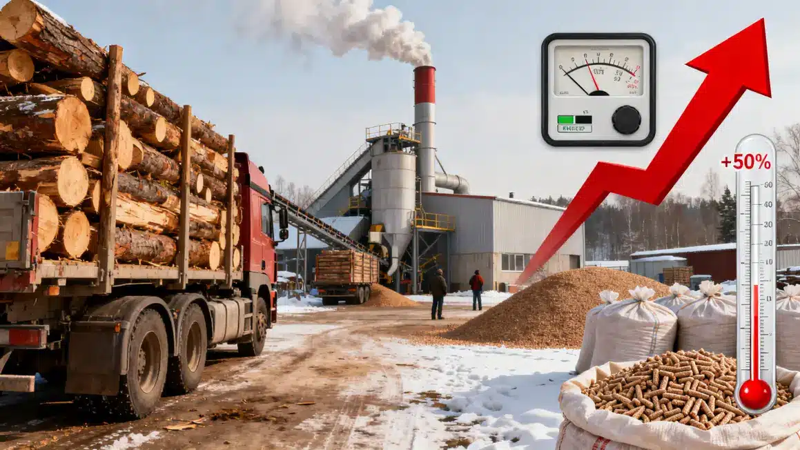 augmentation prix pellets chaîne production bois usine énergie
