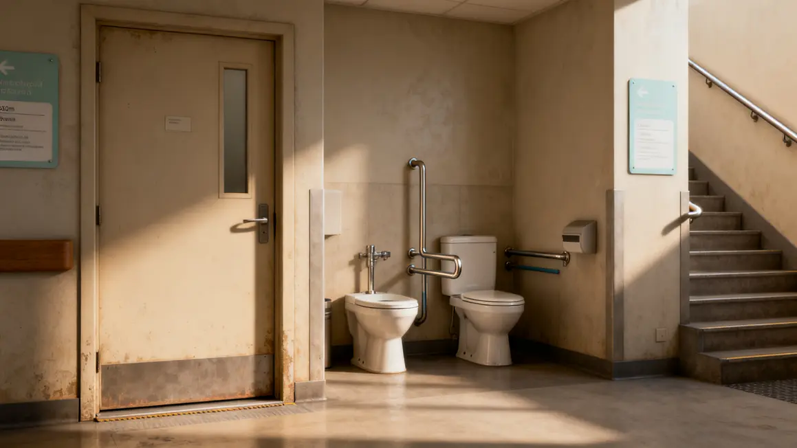 Intérieur accessible normes portes seuils sanitaires escaliers France