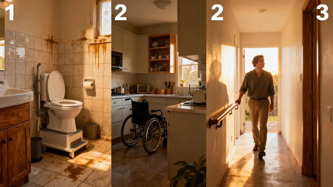 logement adapté cuisine toilette bain sécurisé