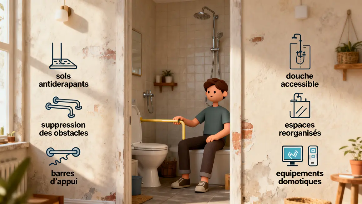 tableau visuel adaptation du domicile aménagements sécurité