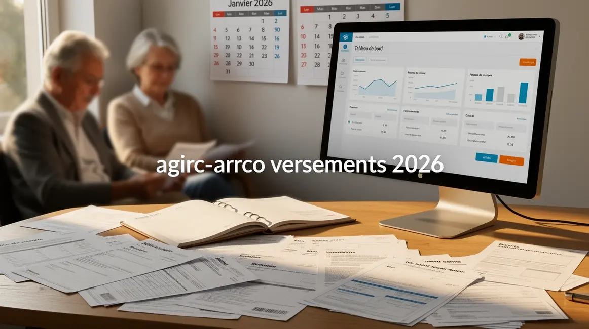 agirc arrco versements 2026 bureau calendrier