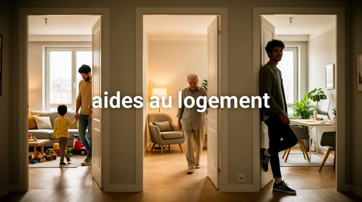 aides au logement appartement moderne diverses silhouettes