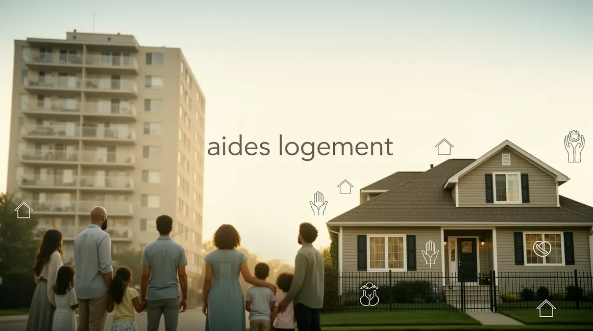 aides logement familles modestes immeuble maison silhouettes