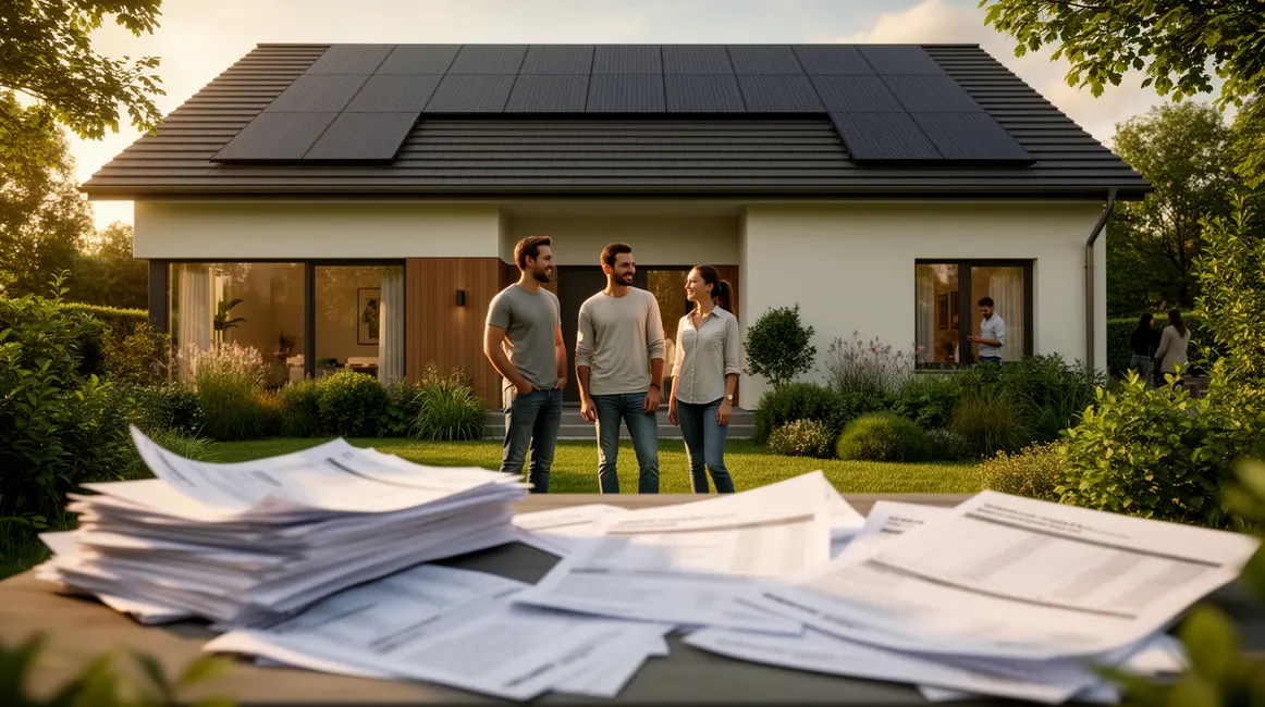 maison moderne panneaux solaires aides rénovation énergétique 2026