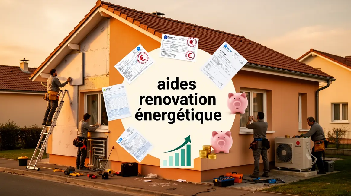Illustration aides rénovation énergétique maison familiale