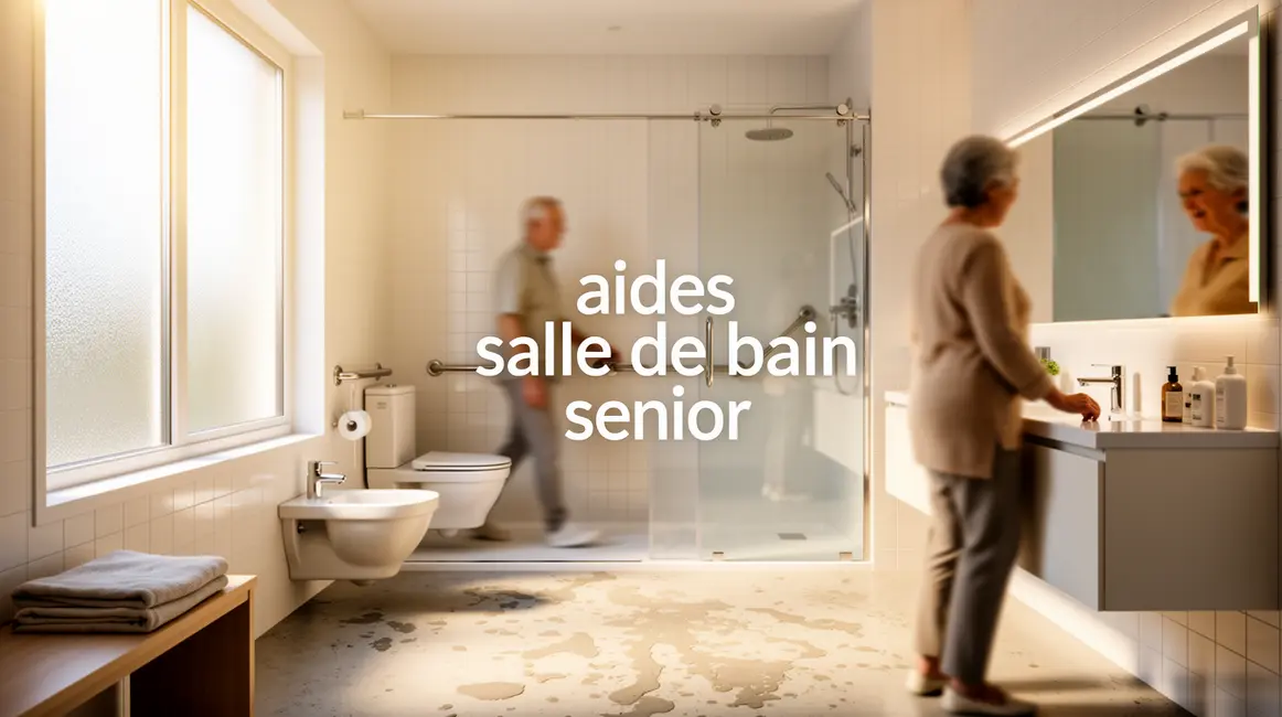salle de bain senior moderne adaptée aides