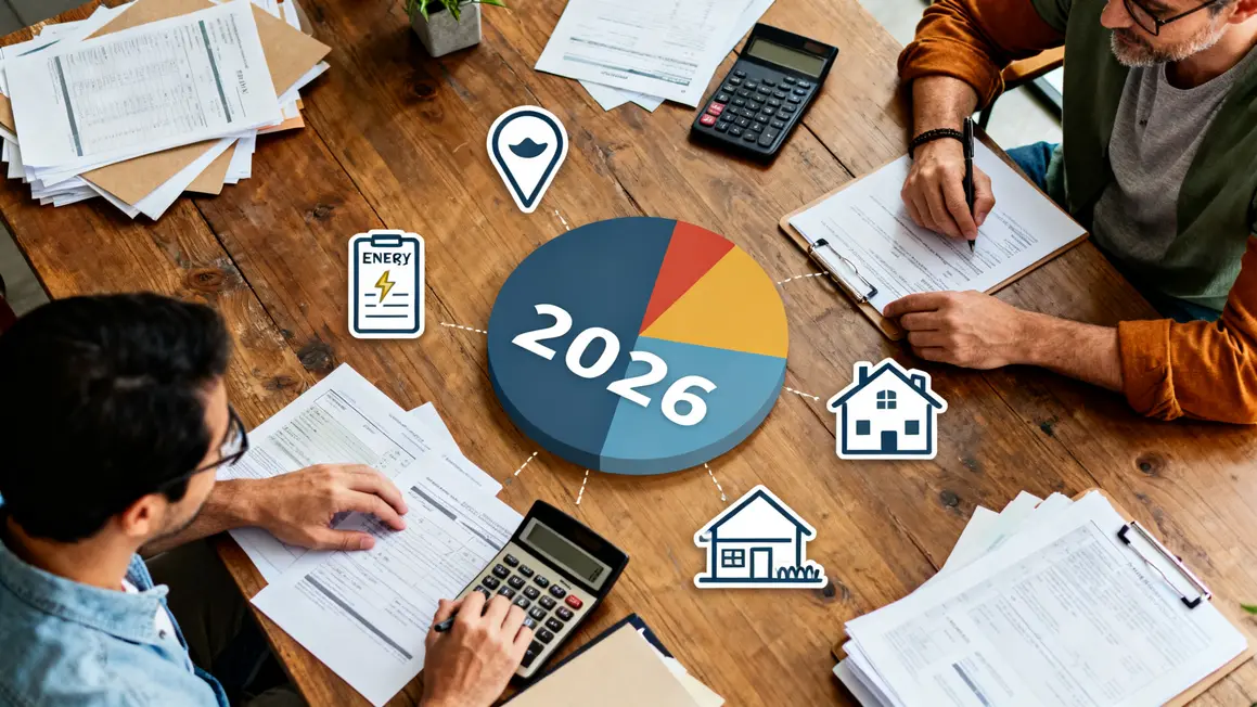 Infographie budget logement 2026 calculatrice aides coûts rénovation
