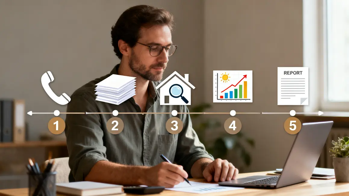 Audit énergétique étapes graphique illustré
