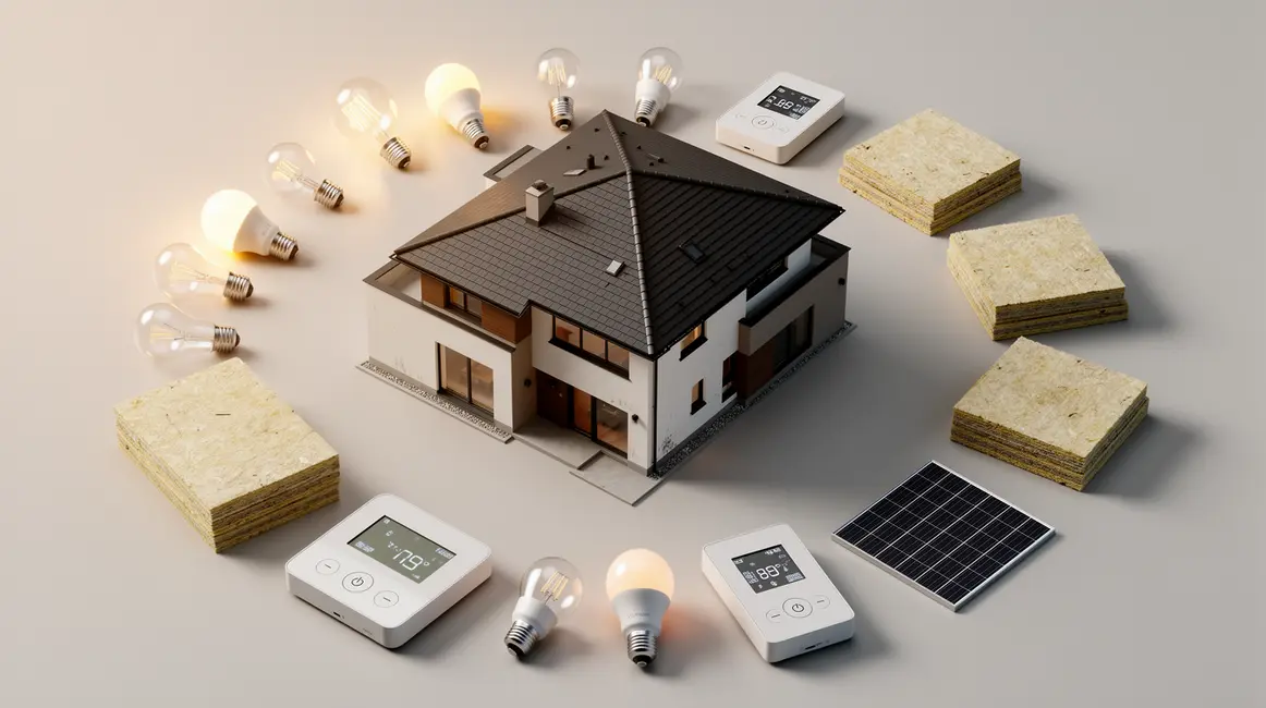 audit energetique vue dessus maison symboles energie